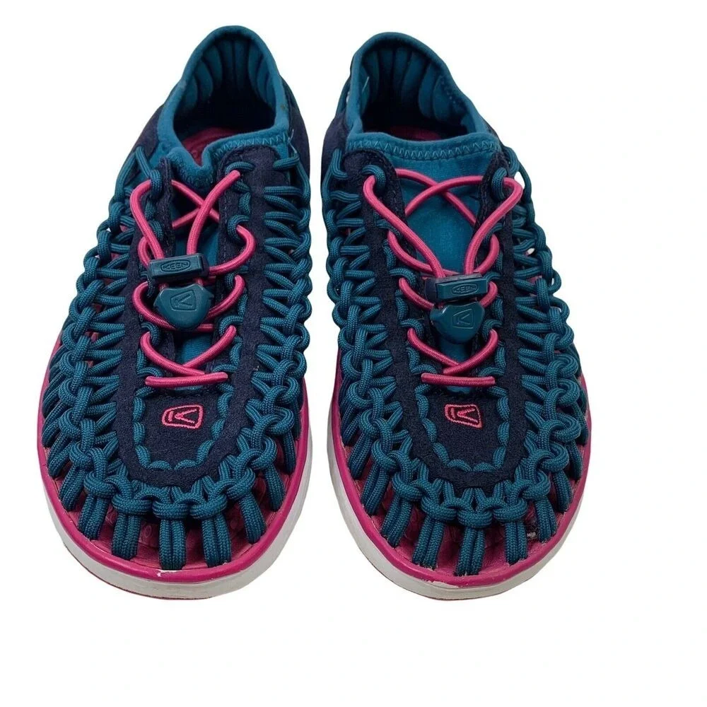 Keen Uneek O2 Sz 4 Slip On Sandals Dress Blues Berry Big Kid's Children's Unisex